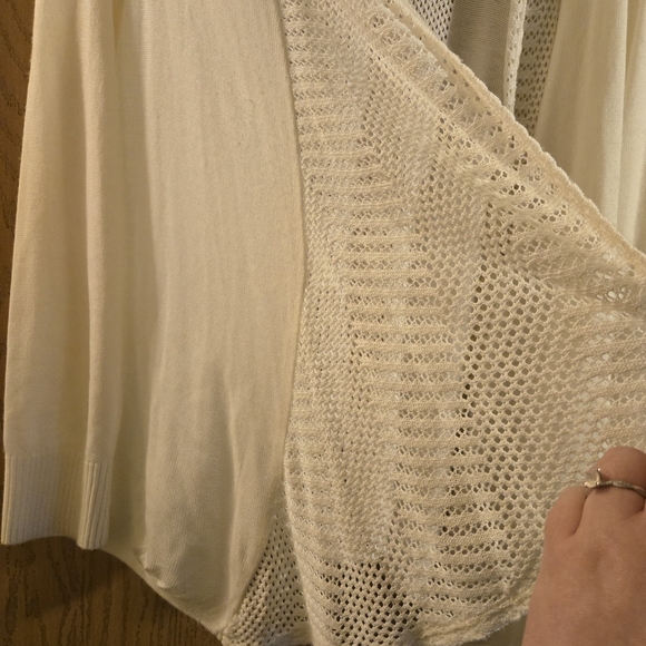 White Open-Front Cardigan - Picture 4 of 6